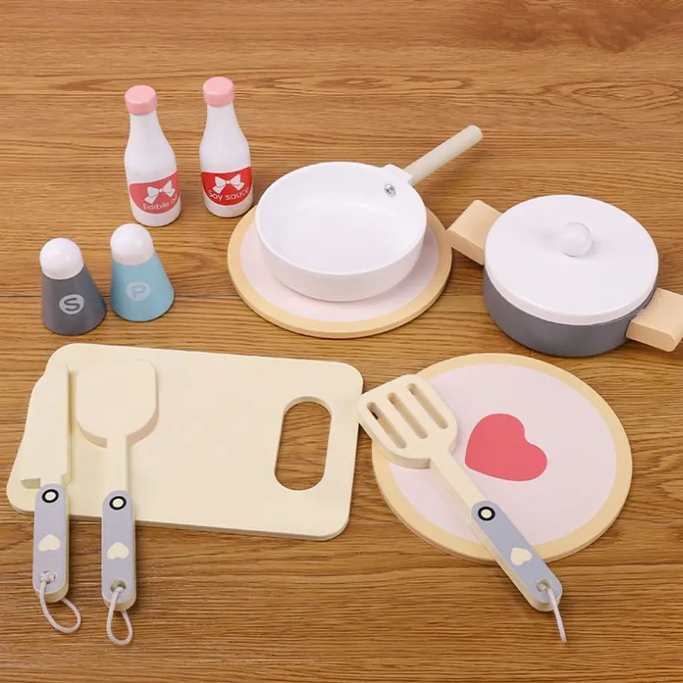 Juego Set De Cocina+Utensilios De Madera 4