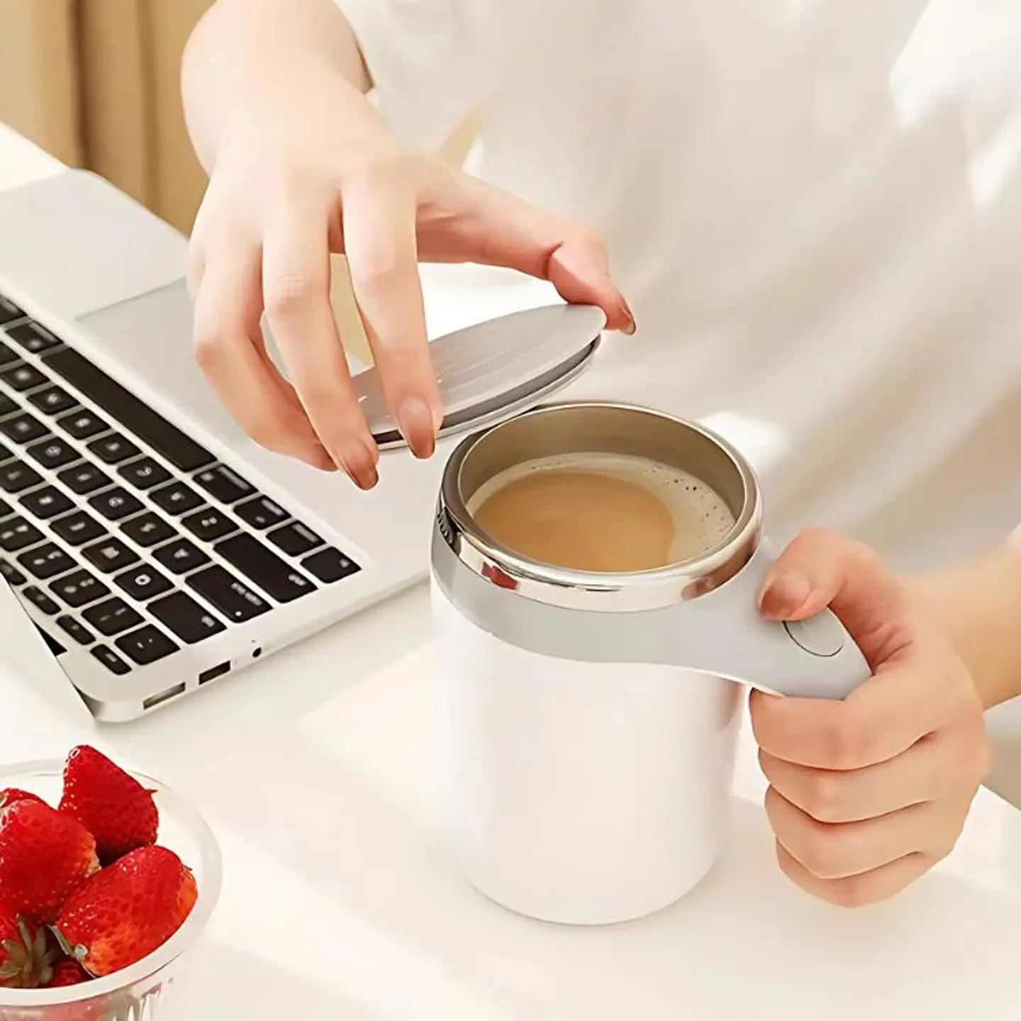 Taza Mezcladora USB Acero Inox. 350ML 5