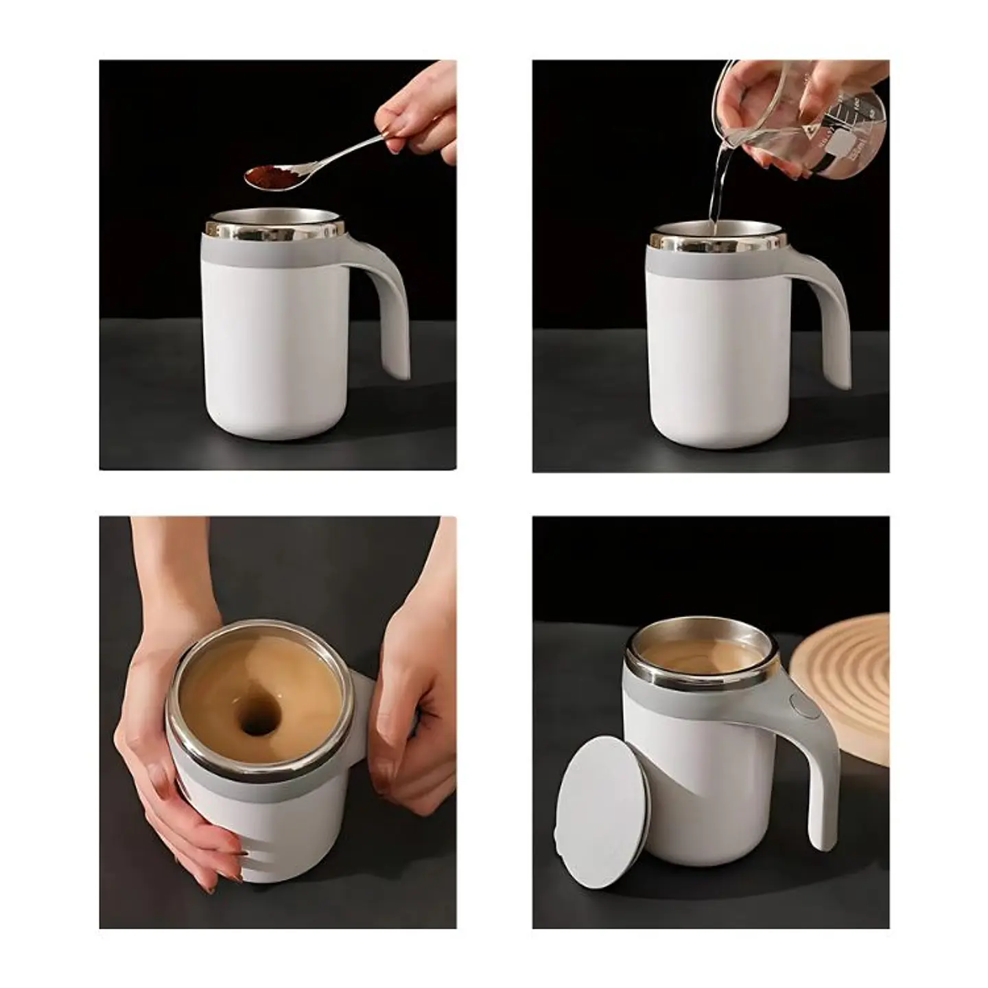Taza Mezcladora USB Acero Inox. 350ML 7
