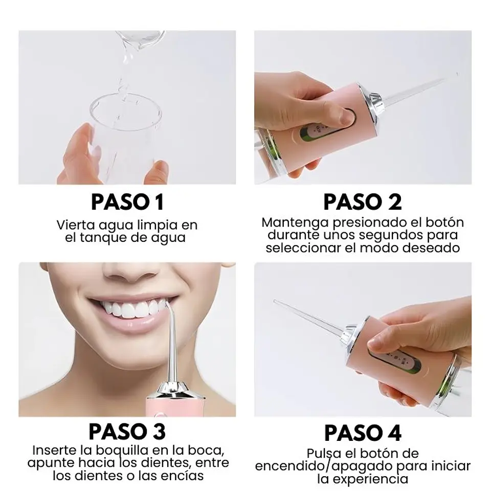 Limpiador Dental Portatil USB Irrigador Bucal 5