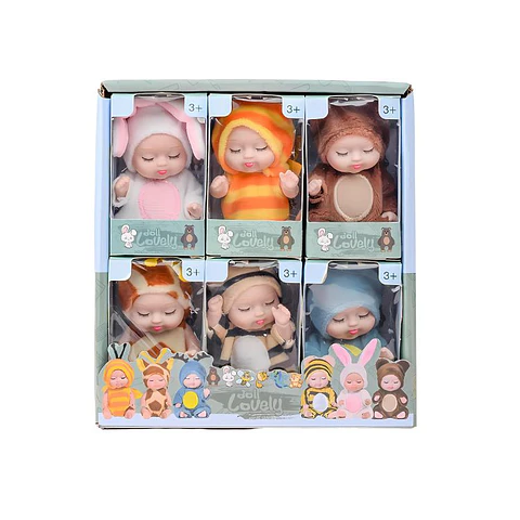 Set 6 Muñecas Reborn Traje De Animales