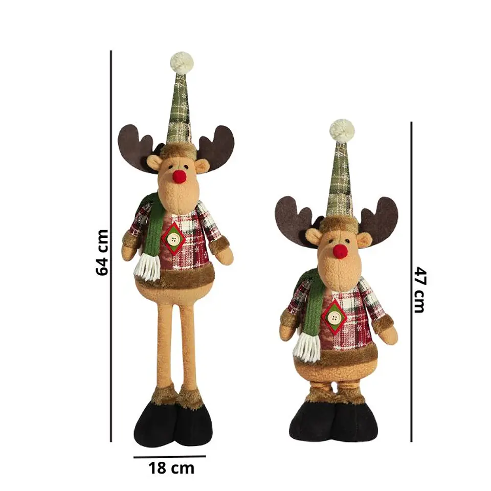 Set 3 Adornos Navideños Muñecos Patas Largas 2