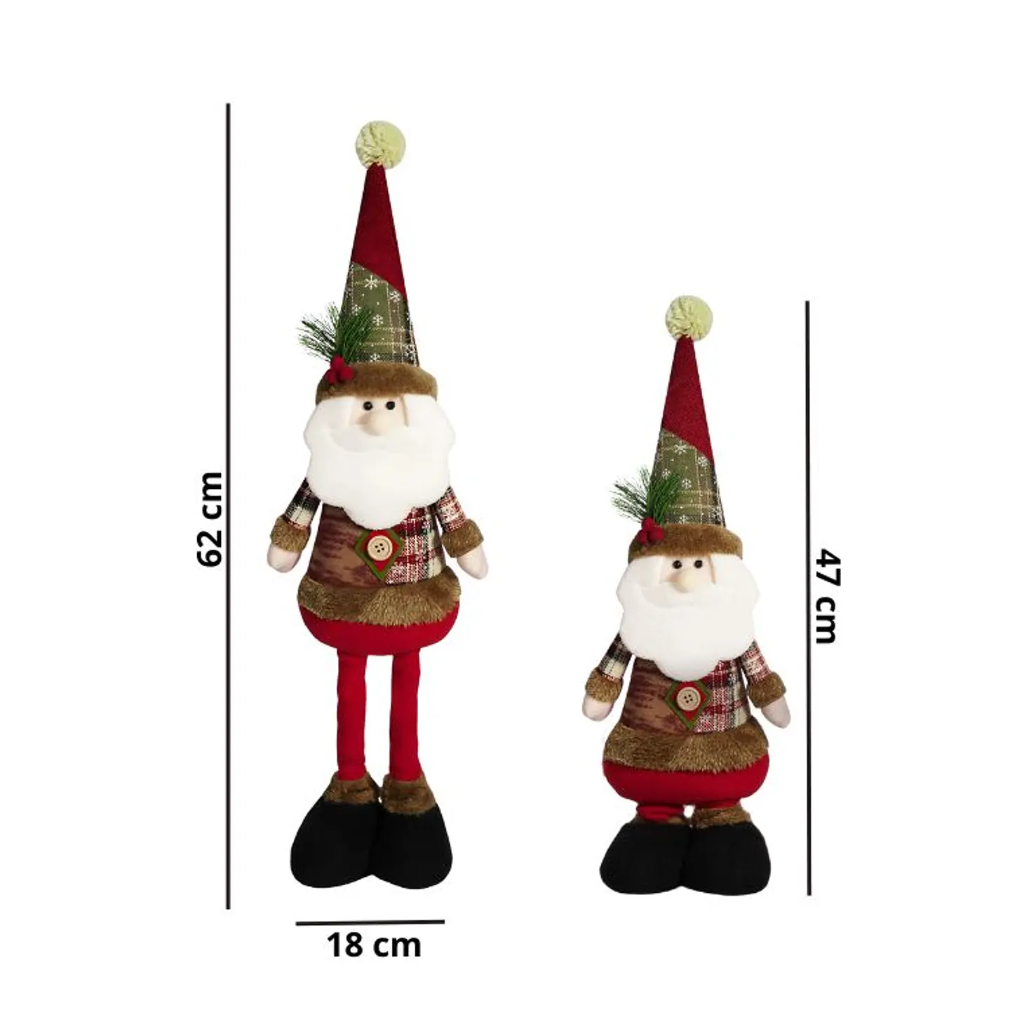 Set 3 Adornos Navideños Muñecos Patas Largas 3