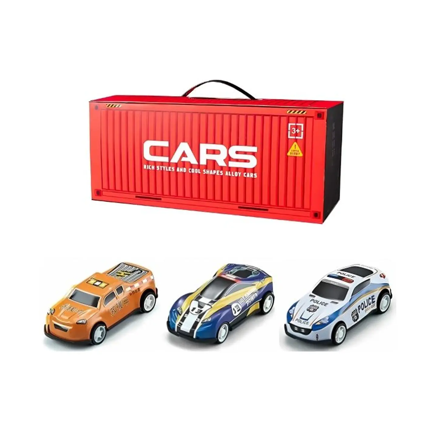 Paquete 48 Autos Pequeños Con Container Para Niños 2