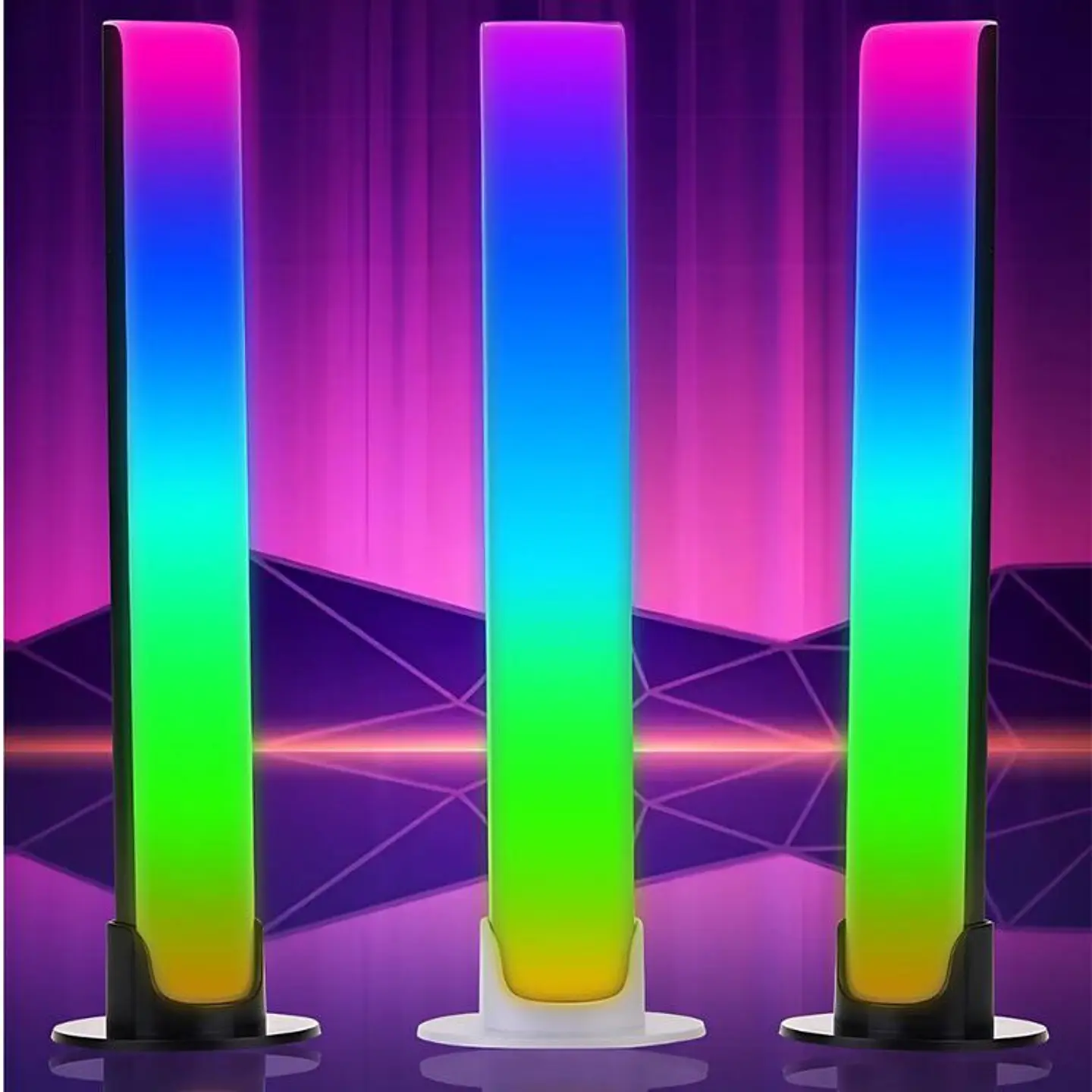 Pack 2 Luces RGB Ritmo Ambiental Recargable 4