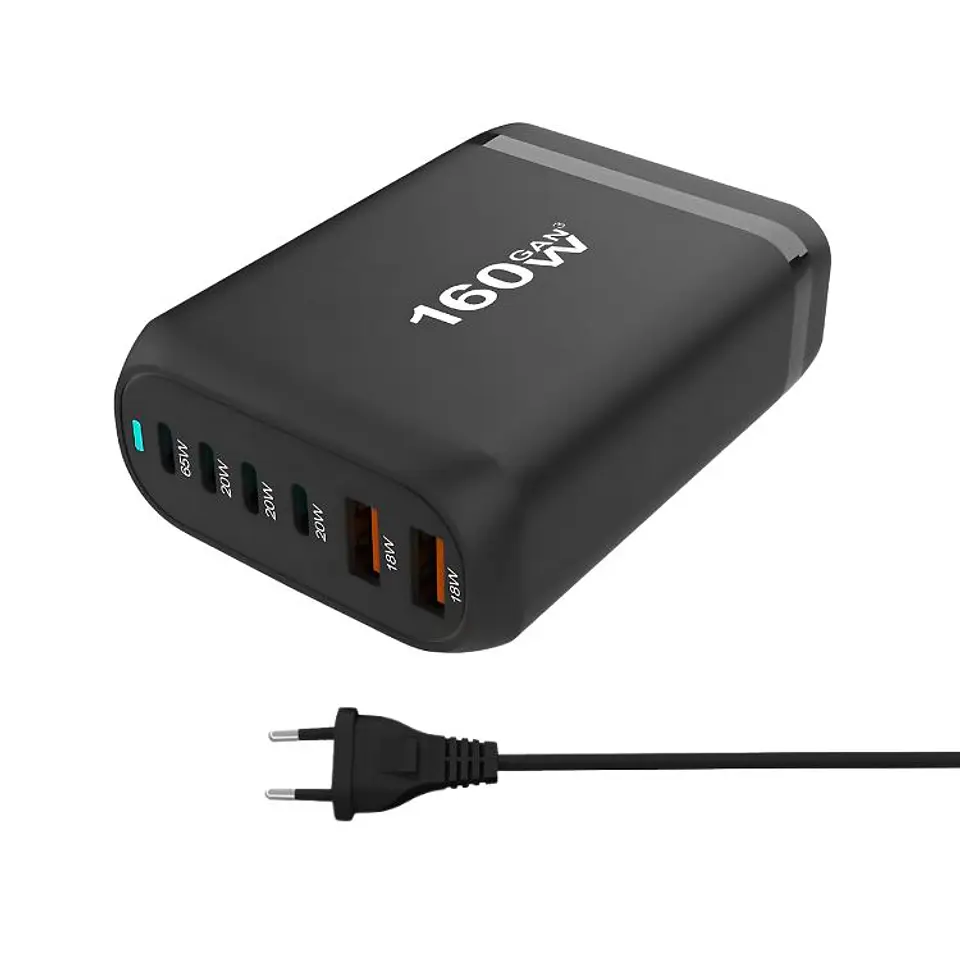 Cargador Adaptador Puertos Multiples Carga Rapida 160w 1