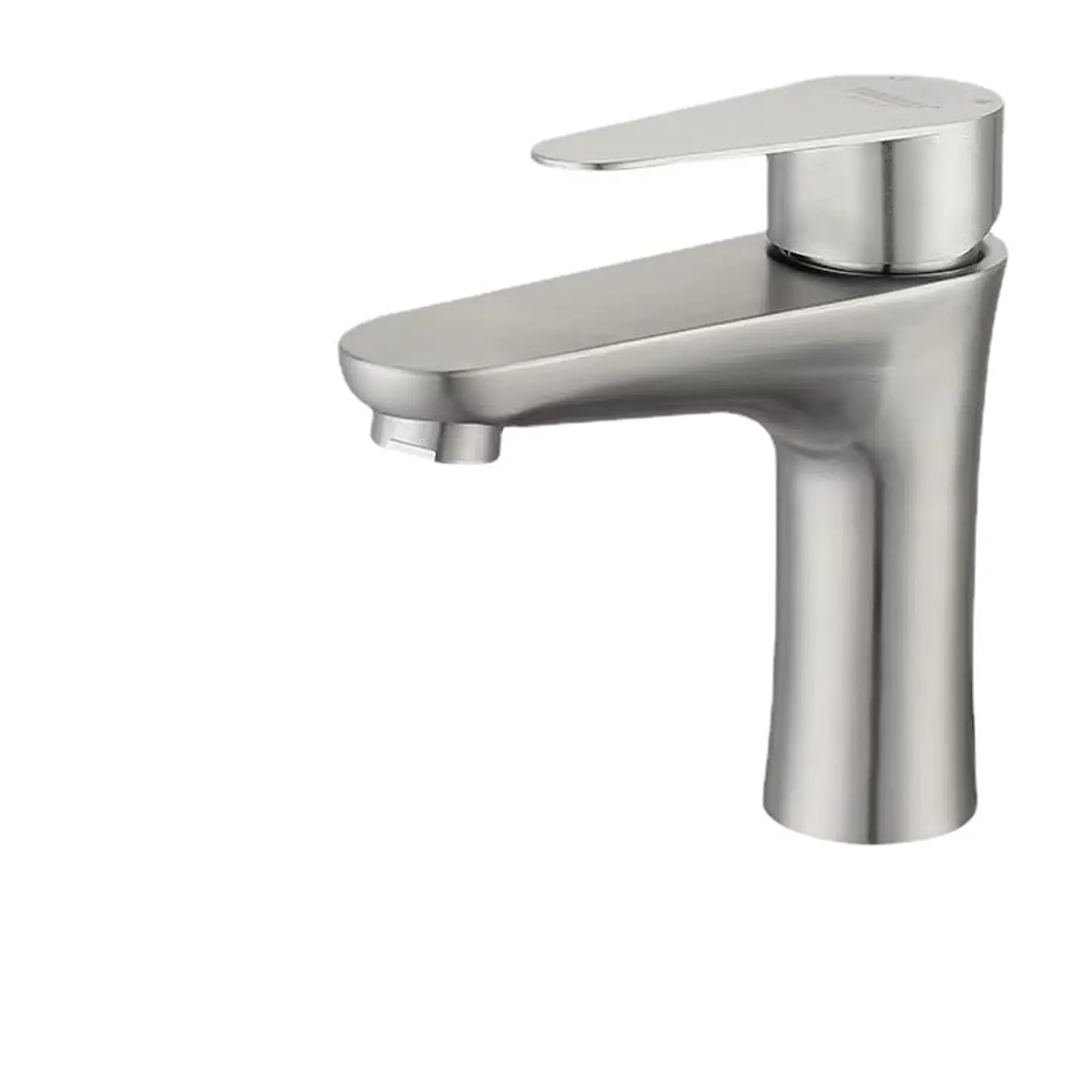Grifo De Baño Mezclador Una Sola Manija Acero Inoxidable 1