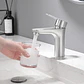 Grifo De Baño Mezclador Una Sola Manija Acero Inoxidable - Miniatura 4