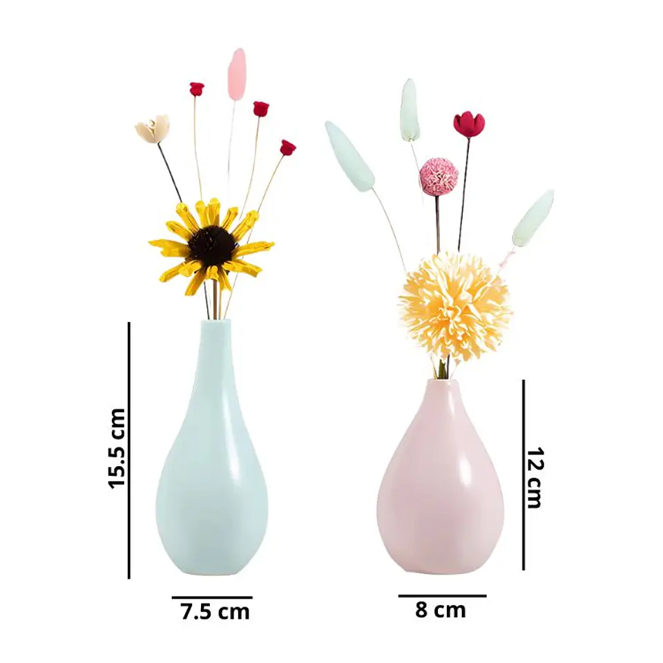 Set 4 Floreros Estilo Nórdico De Ceramica 3
