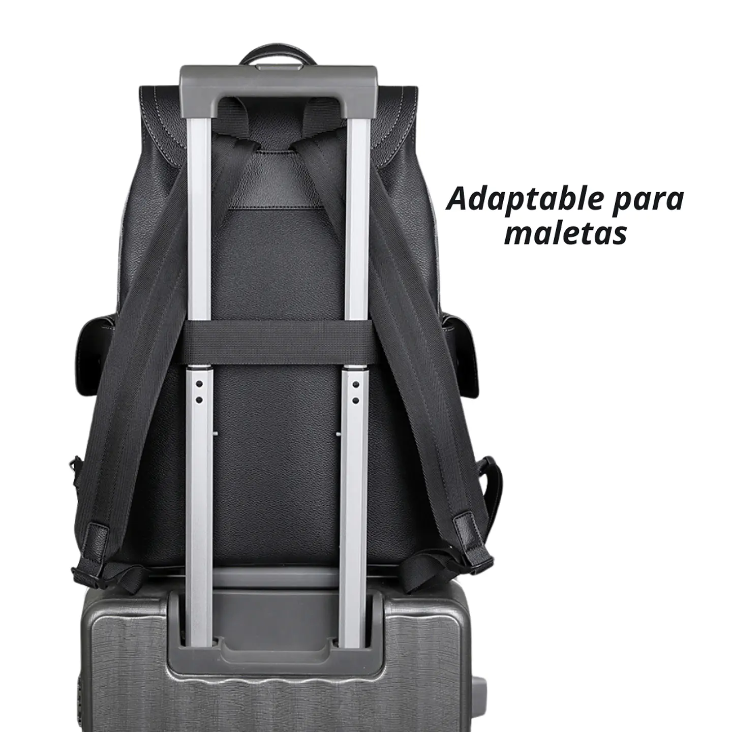 Mochila De Cuero Sintético Impermeable Viajes Universidad Trabajo 3