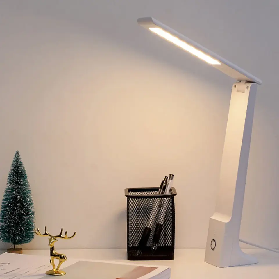 Lampara LED de Mesa Nocturna Escritorio Protección Ocular  9