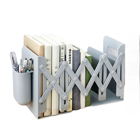 Estante Organizador Soporte Libros Ajustable Con Portalápices