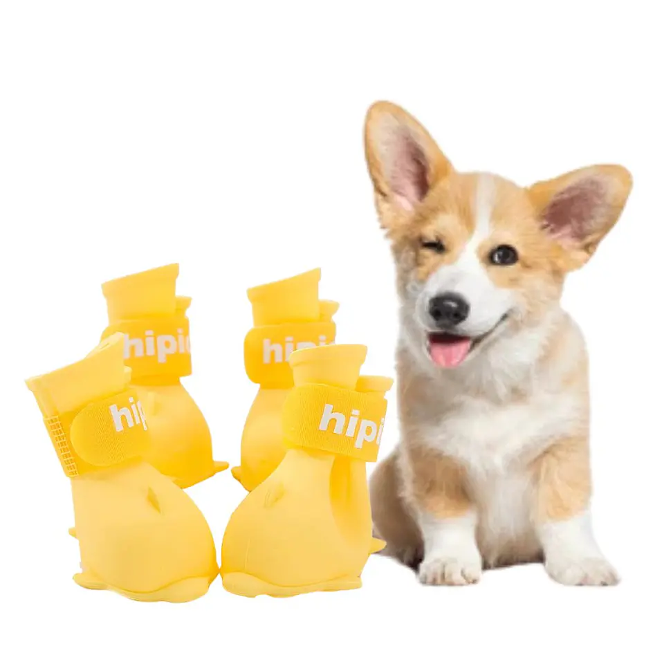 Zapatos Para Perros De Material Impermeable De Silicona 1