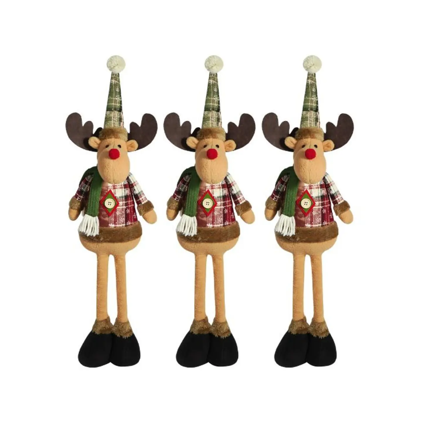 Set 3 Adornos Navideños Muñecos Patas Largas 7