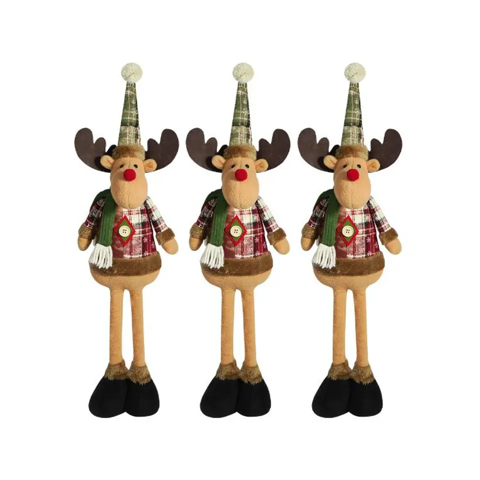 Set 3 Adornos Navideños Muñecos Patas Largas 7