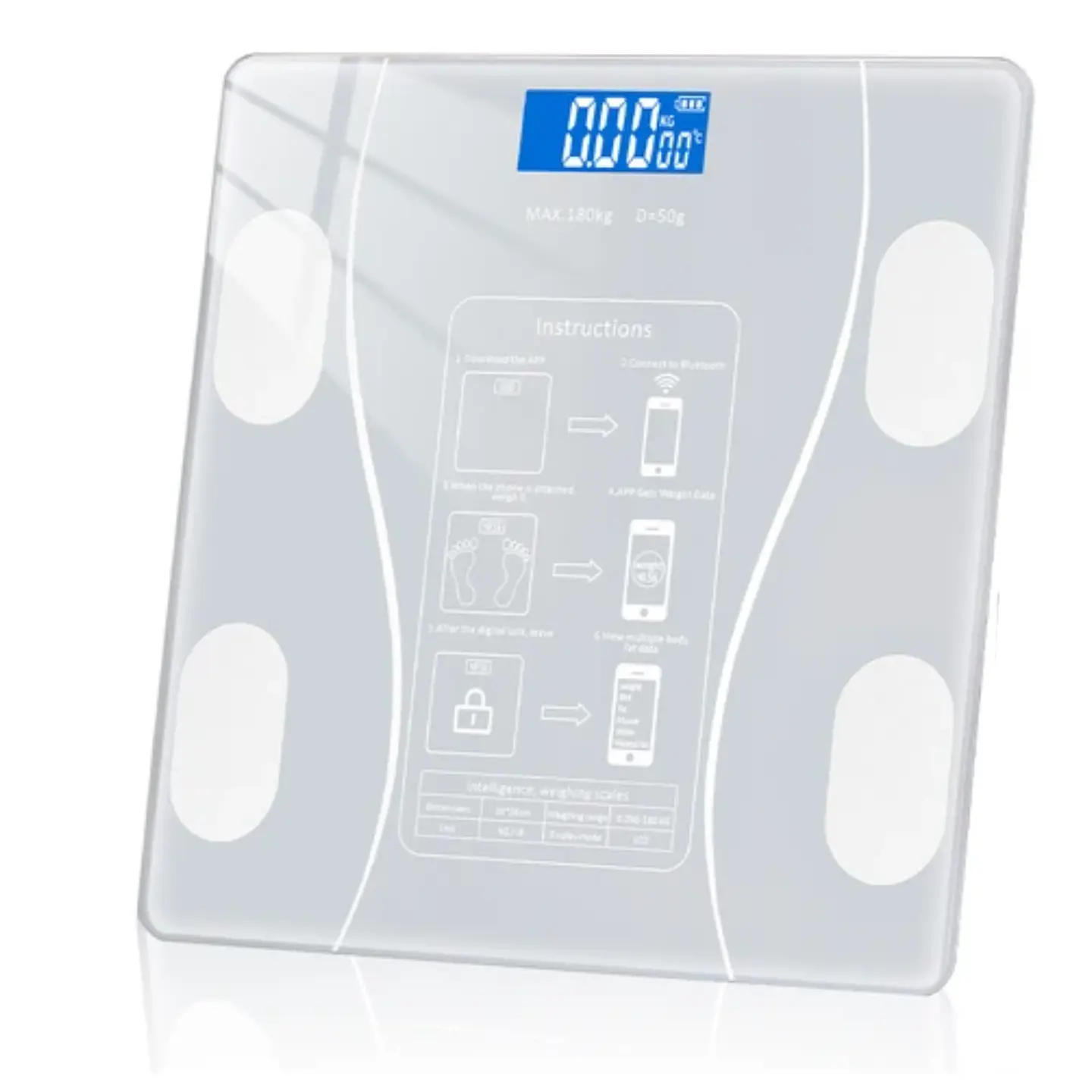 Balanza Bascula Pesa Digital Bluetooth Inteligente Smart 3