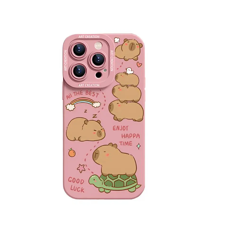 Carcasa Funda Silicona iPhone 16 Pro Capibara Antigolpes 5