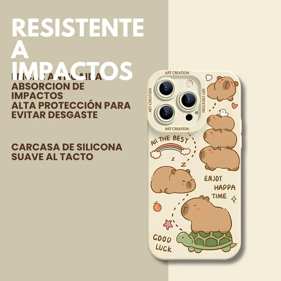 Carcasa Funda Silicona iPhone 16 Pro Max Capibara Antigolpes 3