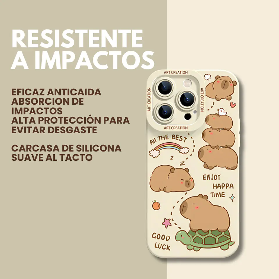 Carcasa Funda Silicona iPhone 16 Pro Capibara Antigolpes 7