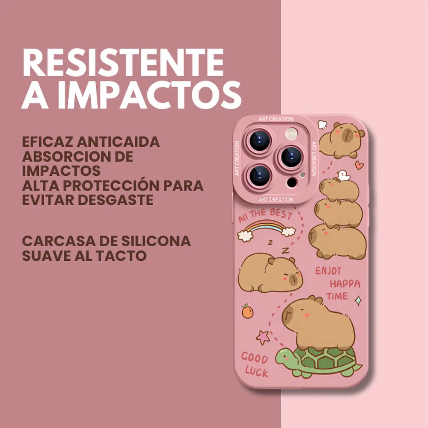 Carcasa Funda Silicona iPhone 16 Pro Capibara Antigolpes 9