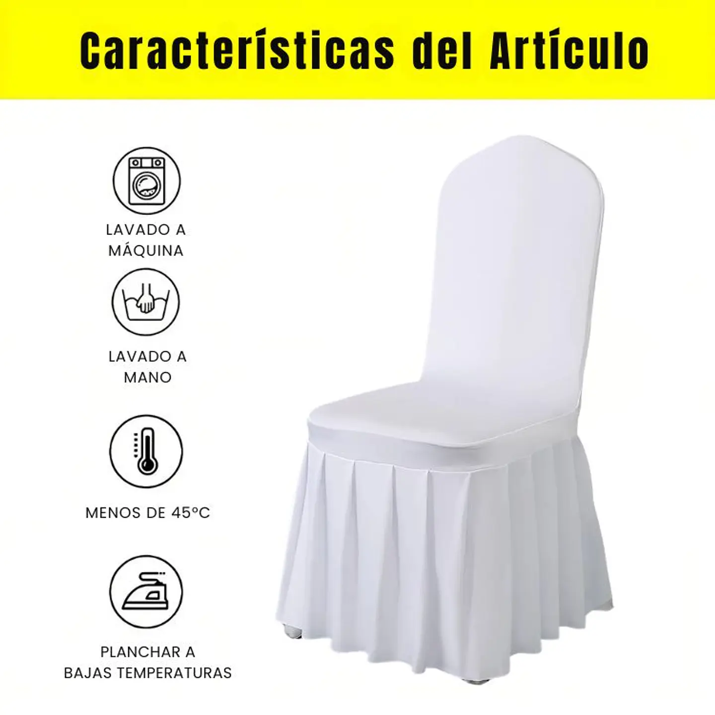 Pack 4 Funda Plisada Sillas Eventos Hoteles Fiestas Bodas 6