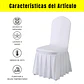 Pack 4 Funda Plisada Sillas Eventos Hoteles Fiestas Bodas - Miniatura 6