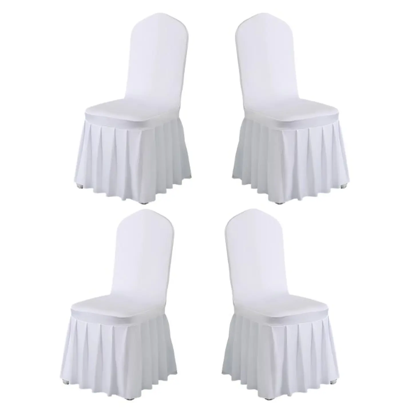 Pack 4 Funda Plisada Sillas Eventos Hoteles Fiestas Bodas 2