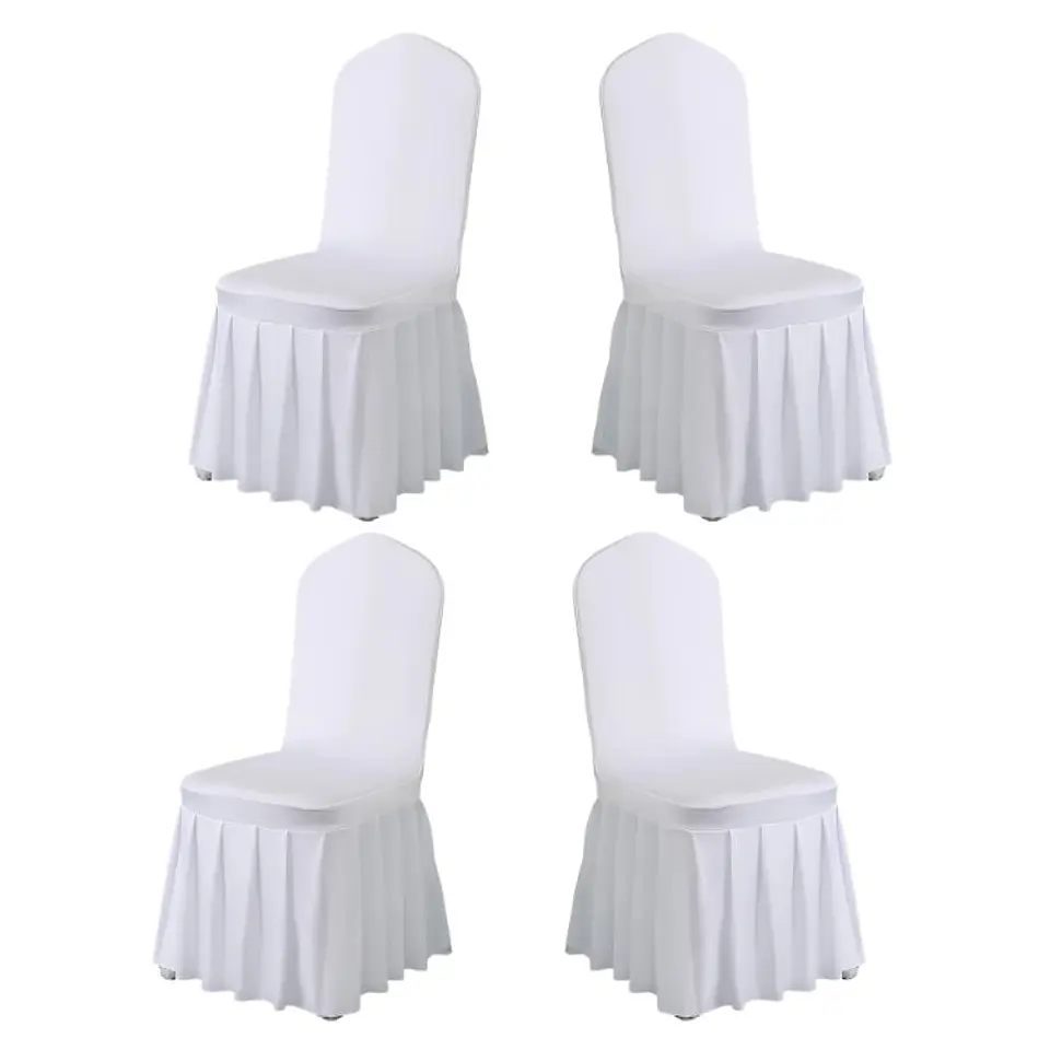 Pack 4 Funda Plisada Sillas Eventos Hoteles Fiestas Bodas 2