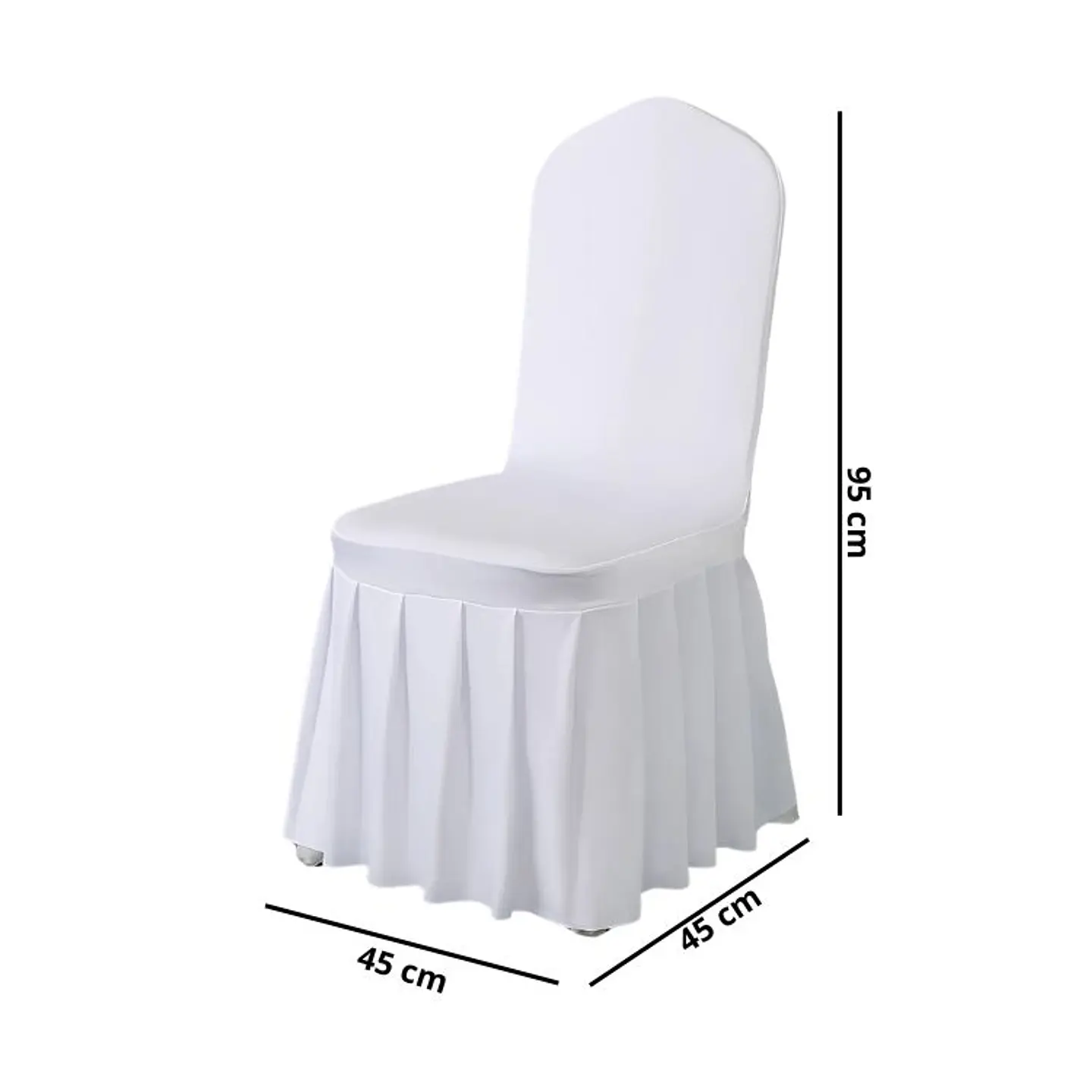 Pack 4 Funda Plisada Sillas Eventos Hoteles Fiestas Bodas 4
