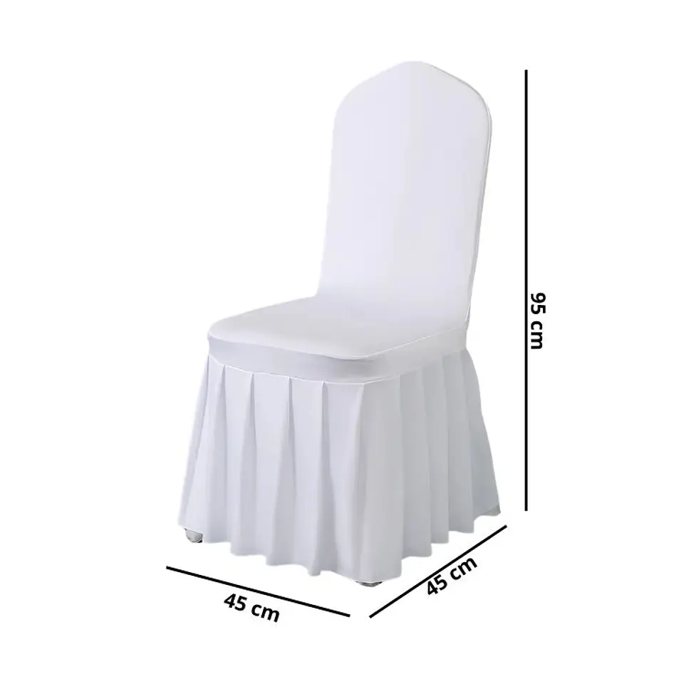 Pack 4 Funda Plisada Sillas Eventos Hoteles Fiestas Bodas 4