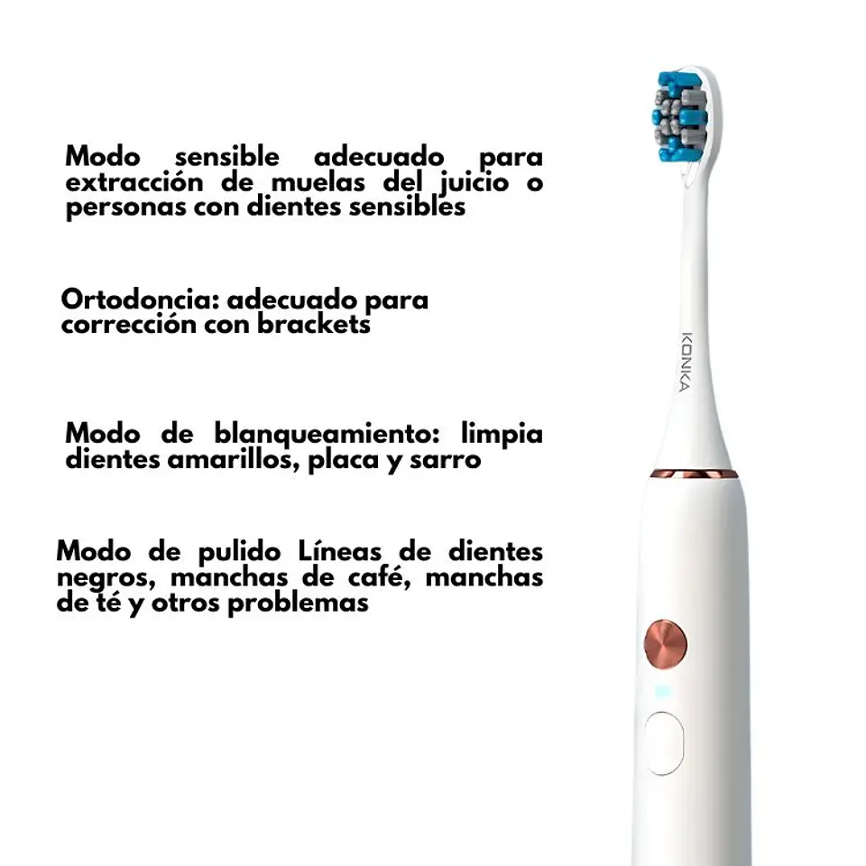 Cepillo de Dientes Eléctrico con 5 Cabezas de Repuesto 9