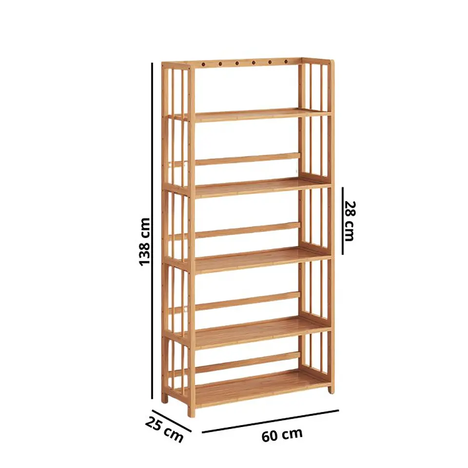 Estante Rectangular de Madera 5 Niveles 138 x 60cm 3