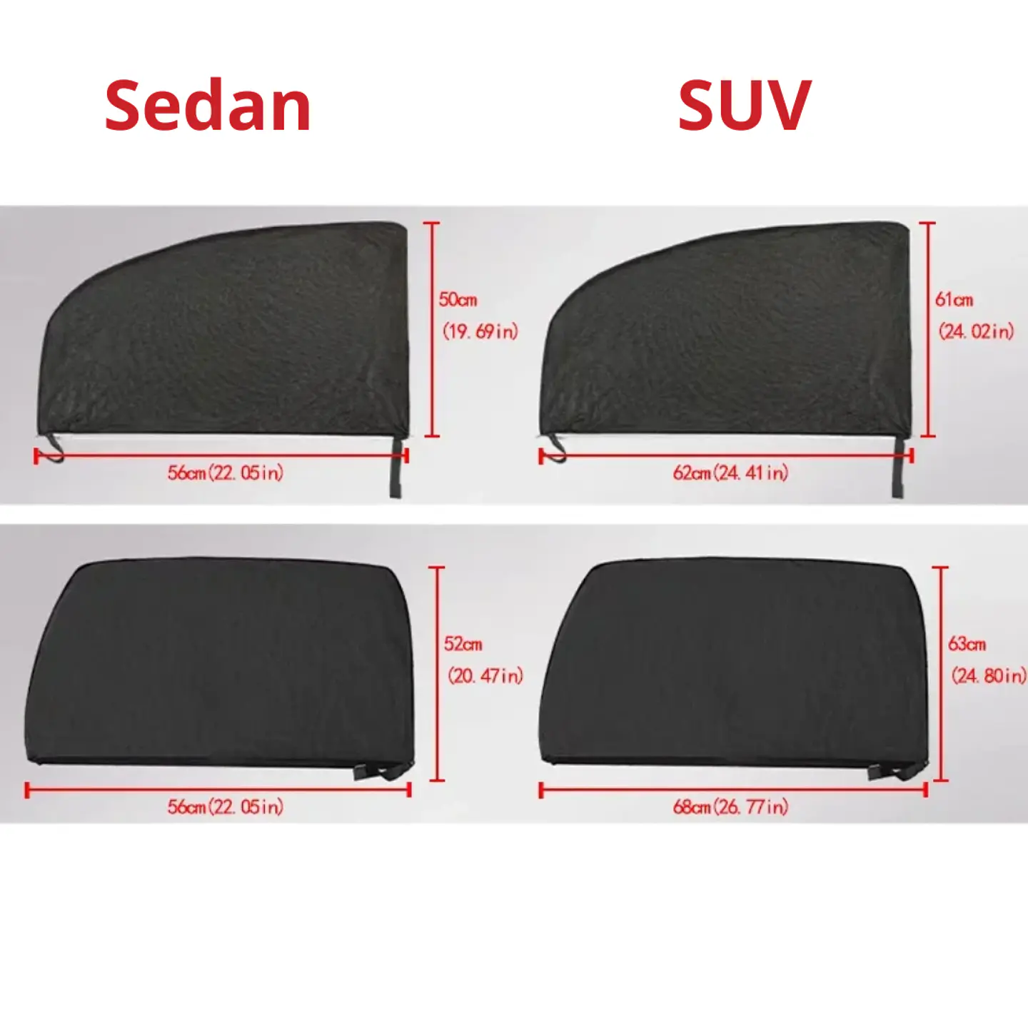 Set de 4 Mosquiteros Para Ventanas de Autos 6