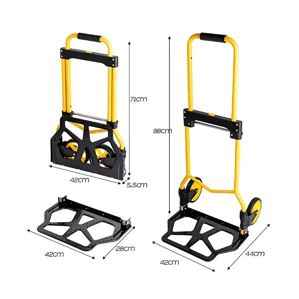 Carretilla de Carga Yegua Plegable Extensible Soporte 80 kg 3