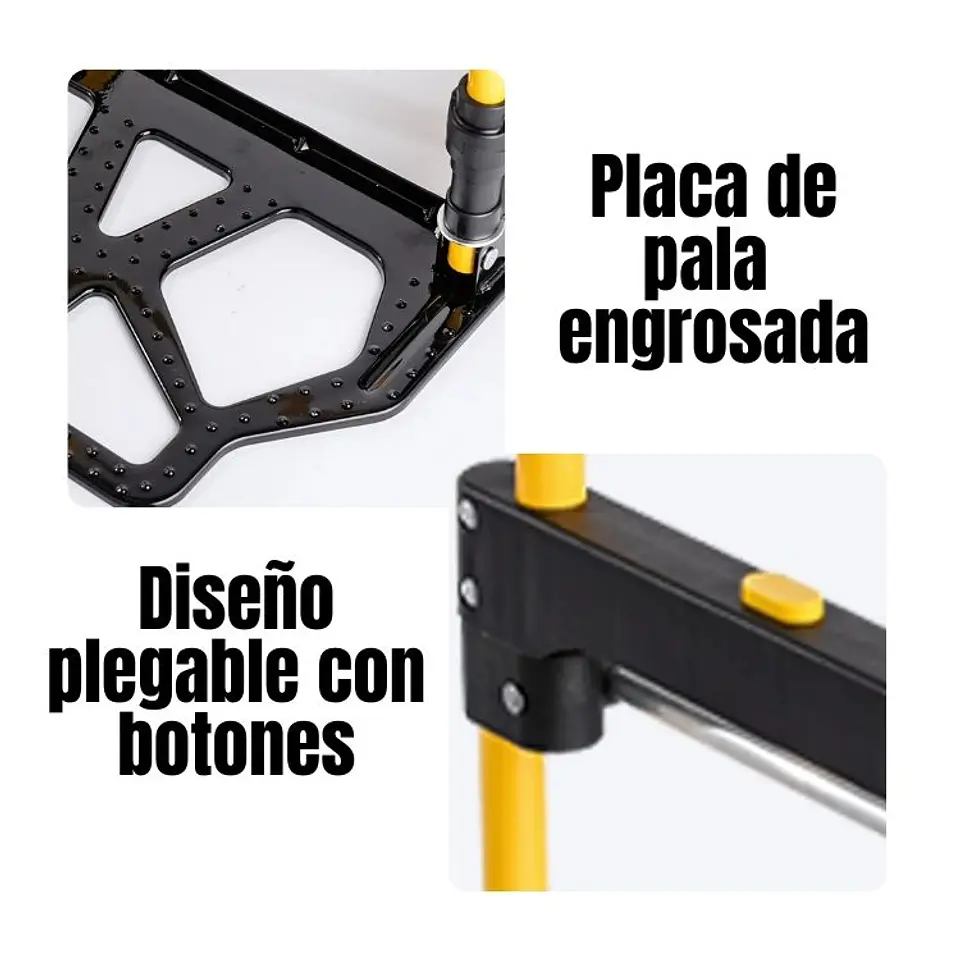 Carretilla de Carga Yegua Plegable Extensible Soporte 80 kg 4