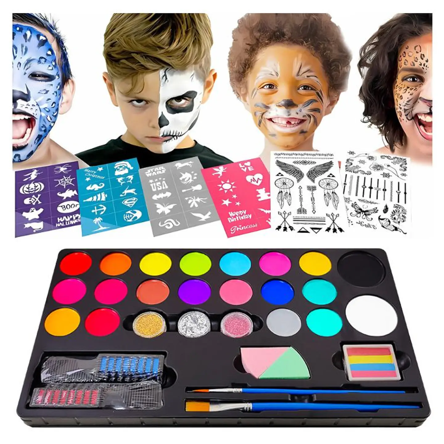 Paleta Maquillaje Infantil Pintacaritas Cumpleaños Eventos 2