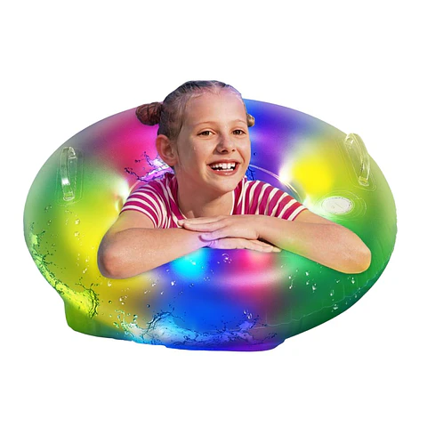 Flotador LED Multicolor Anillo con Asas De Natación 26*56
