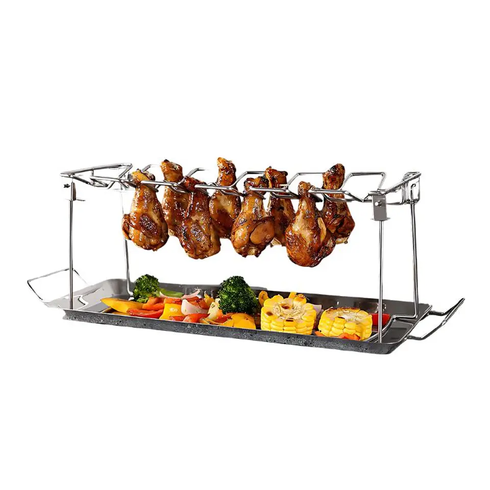 Soporte Asar Y Ahumar Alitas De Pollo Horno Eléctrico 1