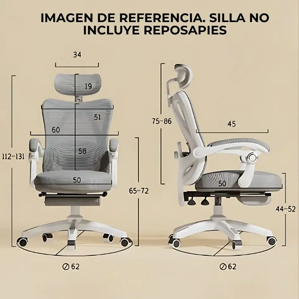 Silla Ergonómica Moderna Para Oficina En Casa T18 6