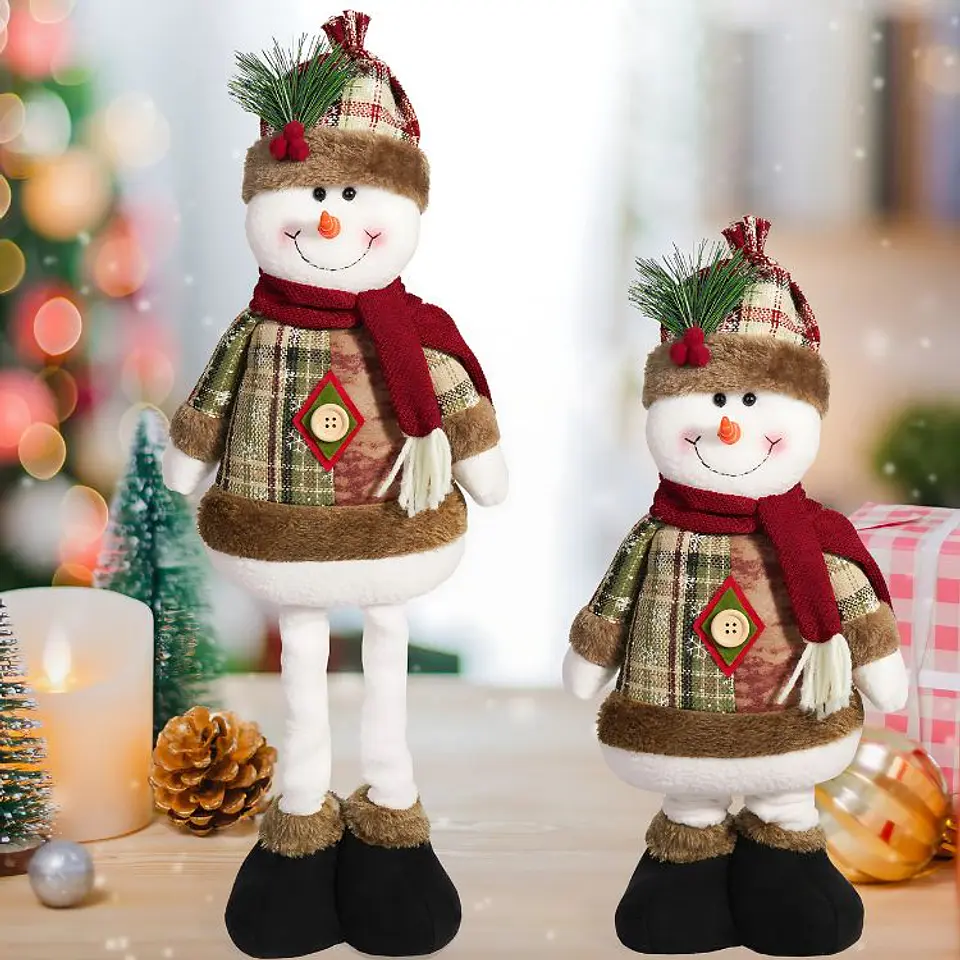 Muñecos Patas Largas Decoración Navidad Muñeco De Nieve 4