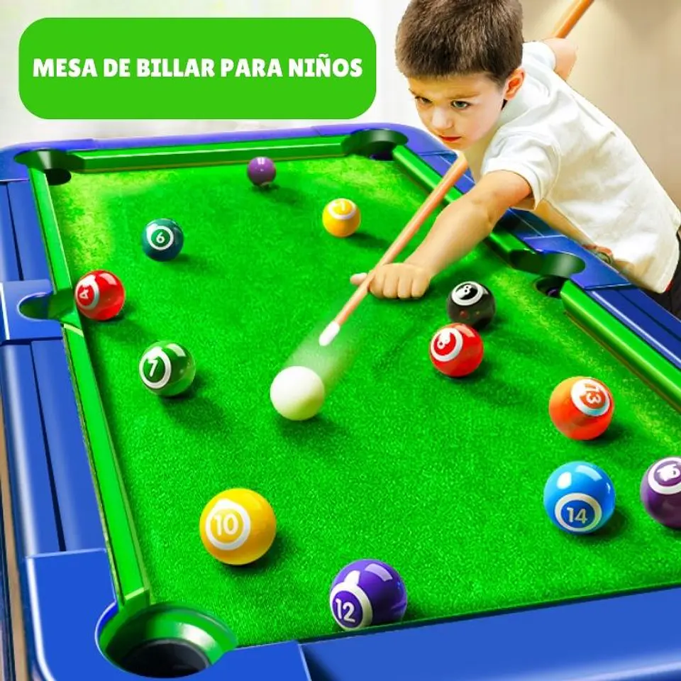 Mesa de Pool para Niños Mini Billar de Juguete 5