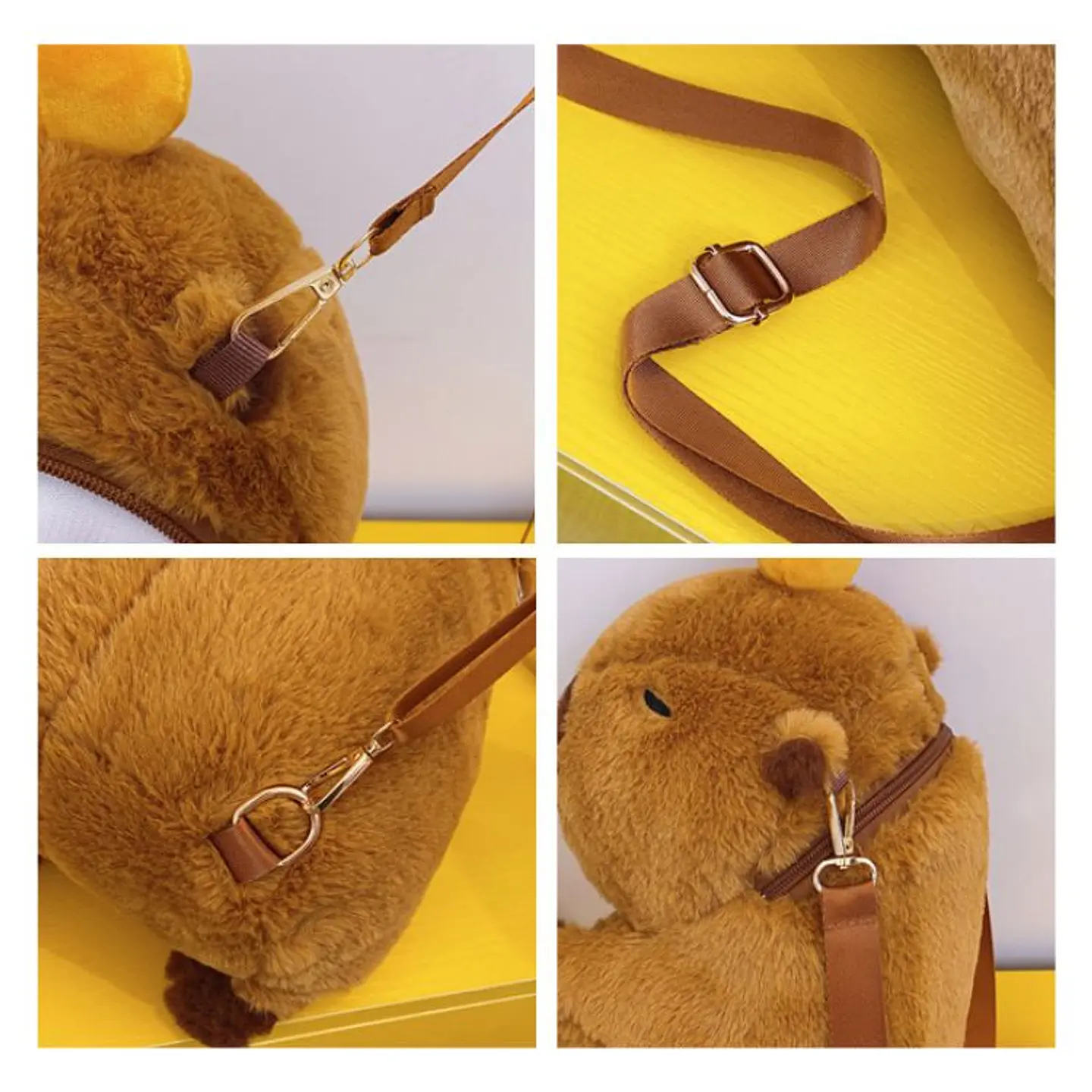 Mochila De Felpa Capibara Kawaii Para Niños Unisex 4