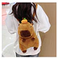 Mochila De Felpa Capibara Kawaii Para Niños Unisex - Miniatura 8