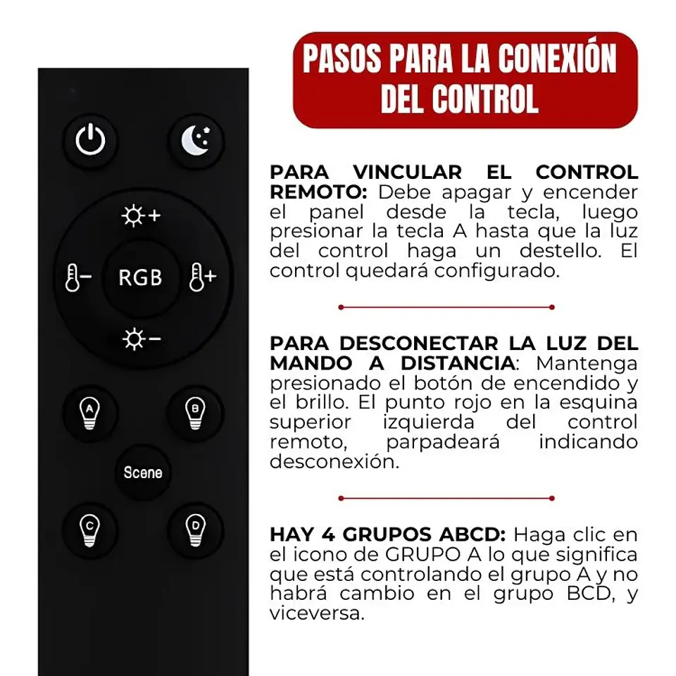 Lampara LED RGB De Techo 24w Moderna - WIFI + control 8