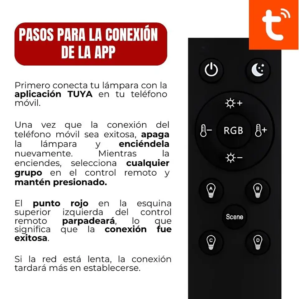 Lampara LED RGB De Techo 24w Moderna - WIFI + control 9