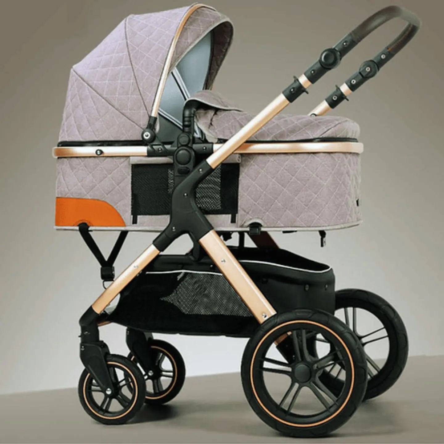 Coche Cuna Multifuncional Bebé 5 En 1 Plegable 5