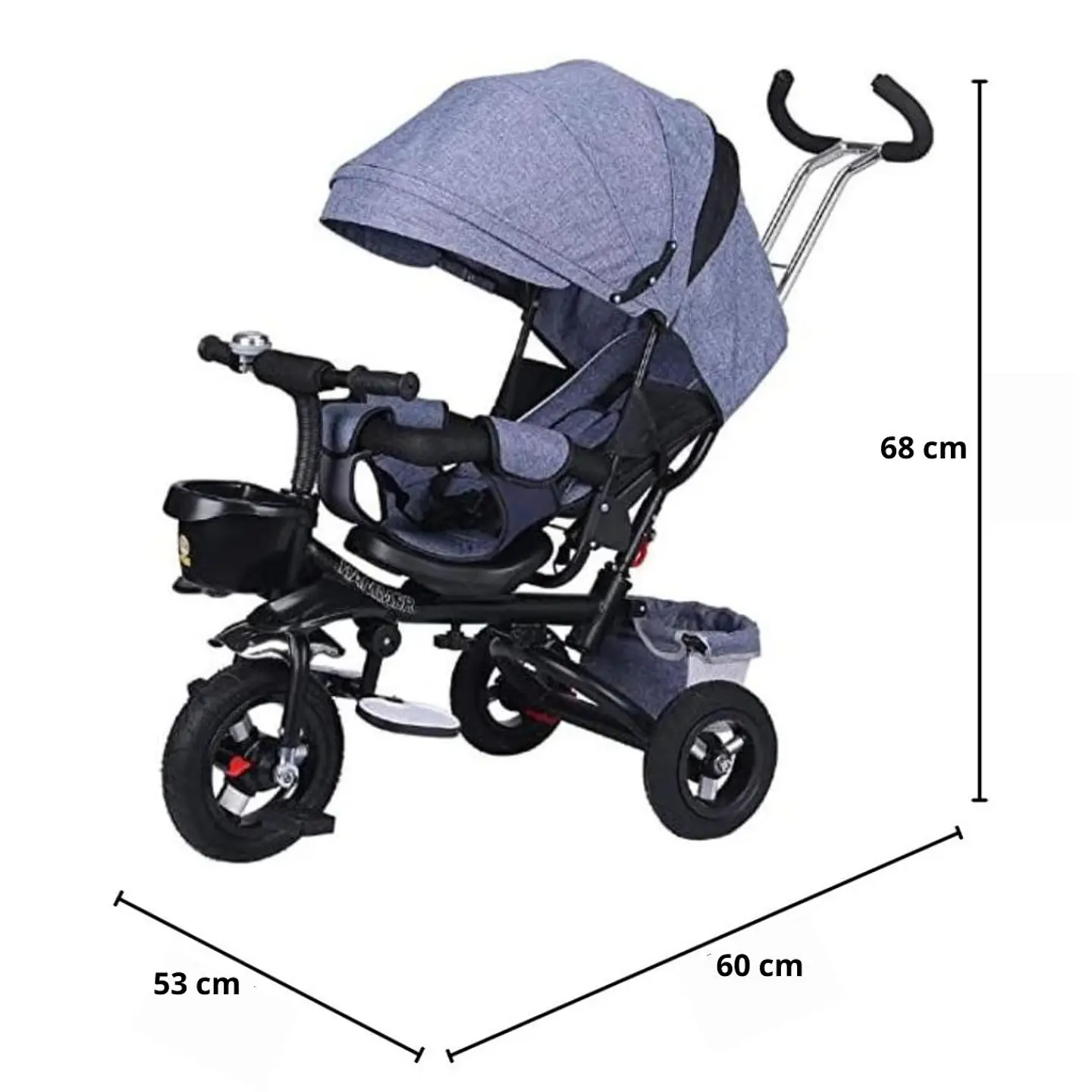 Triciclos Multifuncional Gira 360 Sombrilla Plegable 6