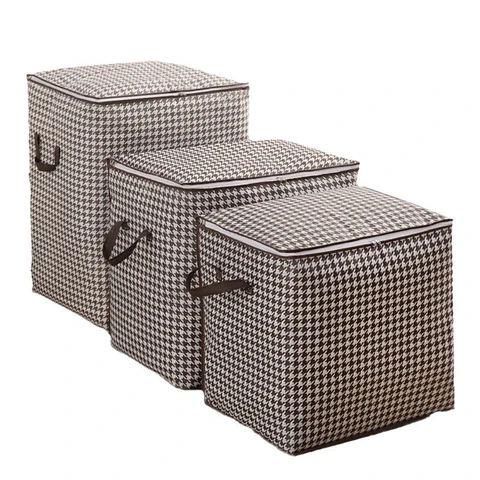 Set 3 Cestas Ropa Sucia con Cierre 110L 140L 180L
