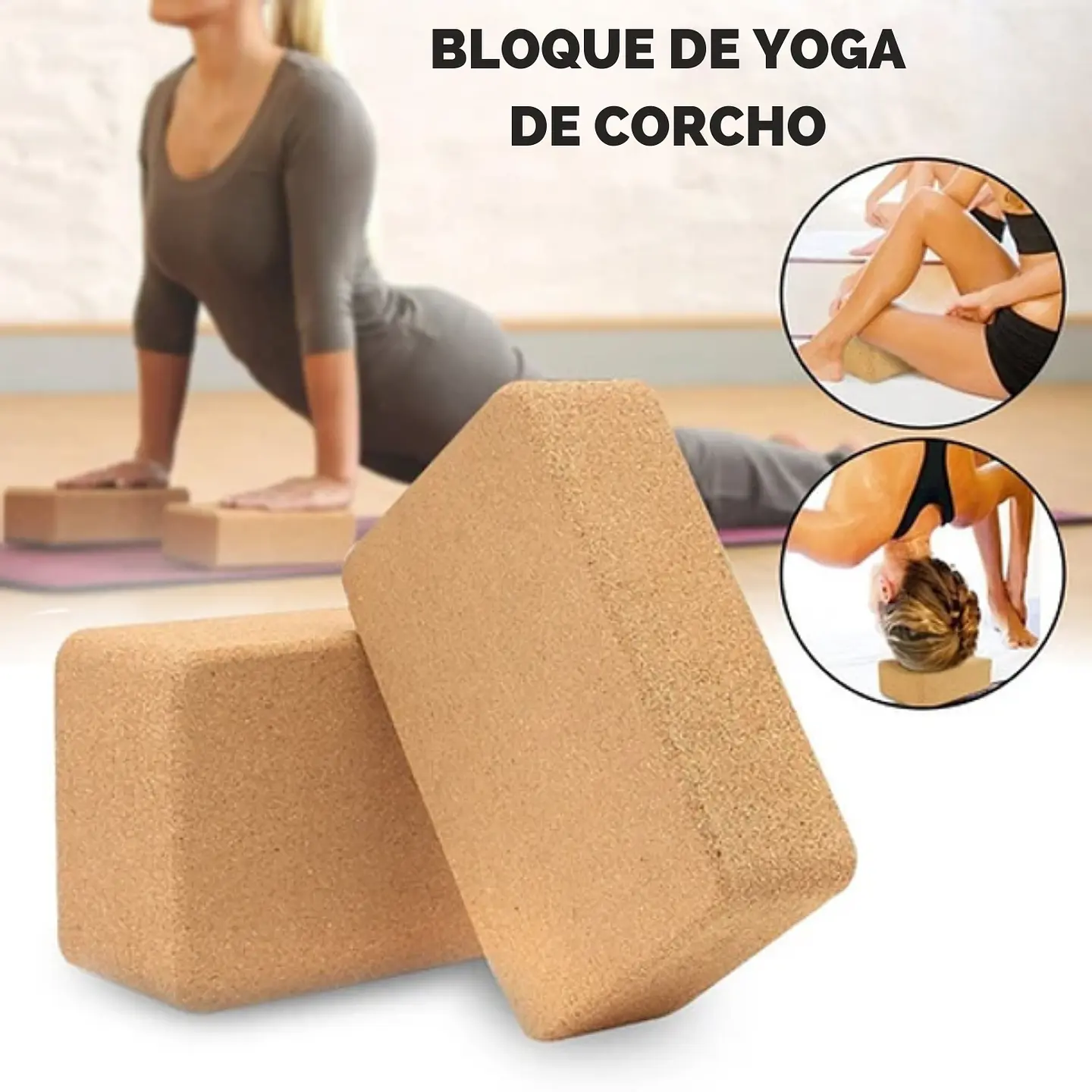 Bloque De Yoga De Corcho De Madera Ladrillo De Yoga 6