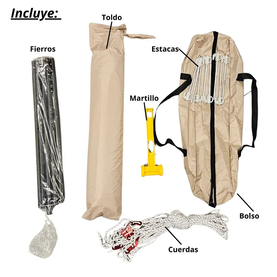 Techo Acampar Carpa 3 X 5 M Toldo Impermeable Parasol 2
